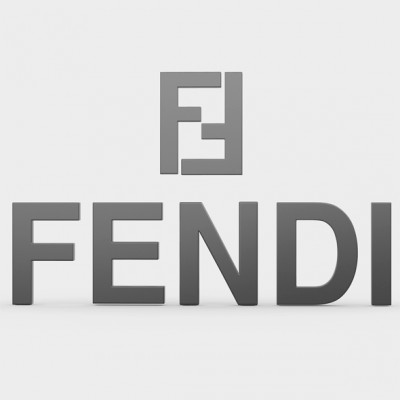 Fendi logo 3d Yazdır model logocu 3D print model - Mito3D