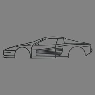 Ferrari testarossa mur silhouette 3d impression modèle viperjr3d 3d print model - Mito3D