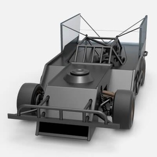 figure 8 race car - 3d print model cosplayitemsrock 3d print model - Mito3D