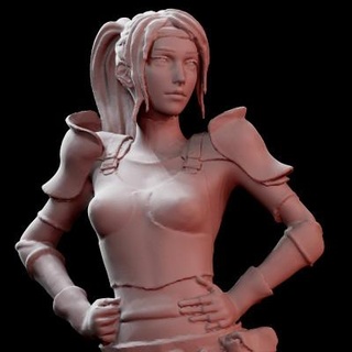 fantasia 7 Jessie Rasberry estátua refazer blueazureart 3d print model - Mito3D
