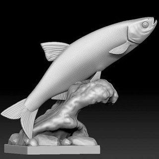 fish sculpture - 3d print model polunochnik 3d print model - Mito3D