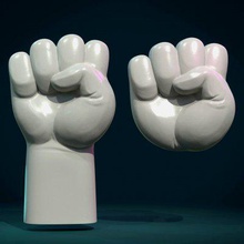 fist hand relief print ready 3d model 3d print model - Mito3D
