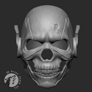 destello cráneo máscara 3d impresión modelo 3dprintstorestl 3d print model - Mito3D