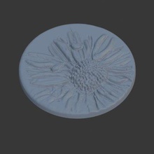 fleur madalion impression prêt 3d modèle gurhansukuroglu 3d print model - Mito3D