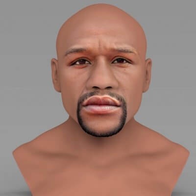 floyd mayweather fallimento colore 3d stampa modello by stampata realtà 3d print model - Mito3D