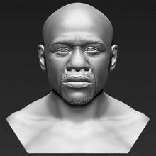 floyd mayweather bust print ready 3d model here jr printing current size 5 cm height but you free scale itzip file contains obj stlthe created zbrush 3d print model - Mito3D