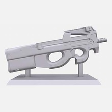 fn p90 statuette print ready 3d model project 1990 personal defense weaponhighly detailed perfect desk ornament test quality your printing hardware 3d print model - Mito3D