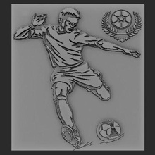 footballer relief - print ready 3d model elitemodelry 3d print model - Mito3D