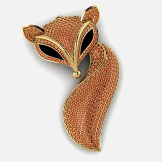 fox pendant jewelry 3d print model - Mito3D