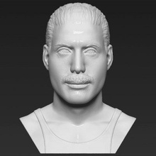 freddie mercury bust print ready 3d model here printing current size 5 cm height but you free scale it zip file contains obj stl created zbrushif have any questions please don't hesitate contact me respond asap encourage check my other celebrity models 3d print model - Mito3D
