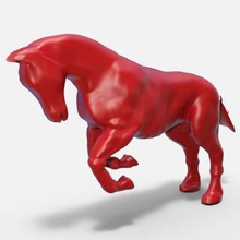 frisón caballo listo para imprimir en 3d del modelo Modelo creado usando blender comenzó cubo esculpida con 3d print model - Mito3D