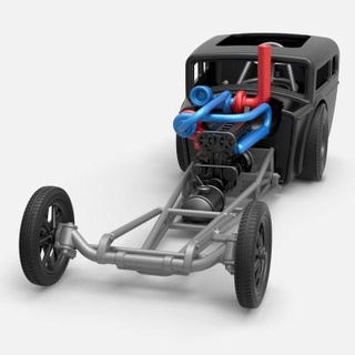 front engine dragster 1 25 - 3d print model cosplayitemsrock 3d print model - Mito3D
