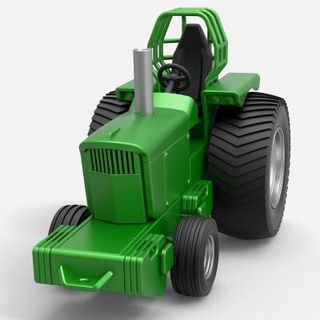 fun short pulling tractor john deere 6030 1 25 cosplayitemsrock 3d print model - Mito3D