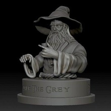 gandalf grey bust - print ready 3d model paburoviii 3d print model - Mito3D