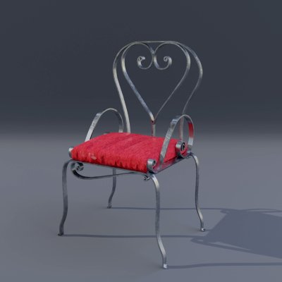 garden chair 1 print ready 3d model 3D print model - Mito3D
