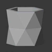 geometrik şekilli vazo dolma kalem Kulp destek Yazdır hazır 3d model 3d print model - Mito3D