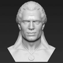 geralt rivia witcher cavill bust print ready 3d model here henry printing current size 5 cm height but you free scale it zip file contains obj stl created zbrushif have any questions please don't hesitate contact me respond asap encourage check my other celebrity models 3d print model - Mito3D