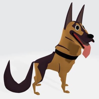 alemão Shephard cão 3d impressão modelo doer amanhecer 3d print model - Mito3D