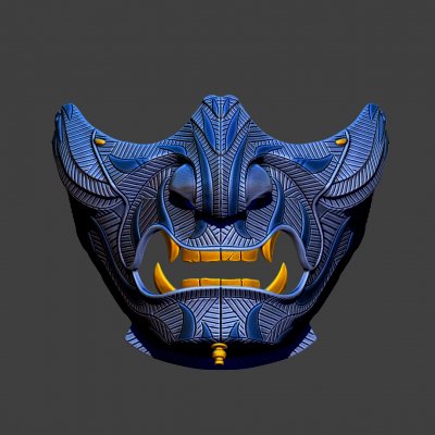 fantôme of tsushima masque motifs 3d impression modèle by blackstar90 3D print model - Mito3D