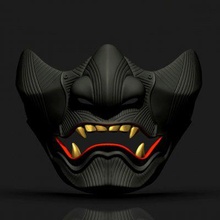 ghost tsushima - sakai mask print ready 3d model blackstar90 3d print model - Mito3D