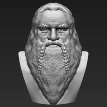 gimli lord rings bust print ready 3d model here son gloin printing current size 5 cm height but you free scale it zip file contains obj stl created zbrush 3d print model - Mito3D
