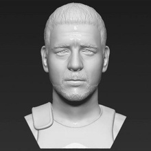 gladiator russell crowe bust print ready 3d model here maximus decimus meridius movie printing current size 5 cm height but you free scale it zip file contains obj stl created zbrushif have any questions please don't hesitate contact me respond asap encourage check my other celebrity models 3d print model - Mito3D