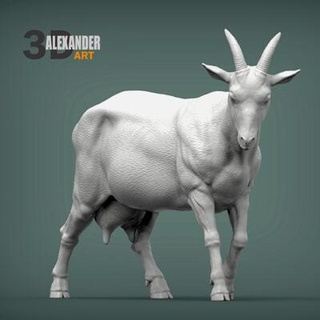 goat 3d print model alexander3dart  3d print model - Mito3D
