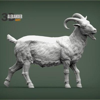 goat 3d print model alexander3dart  3d print model - Mito3D