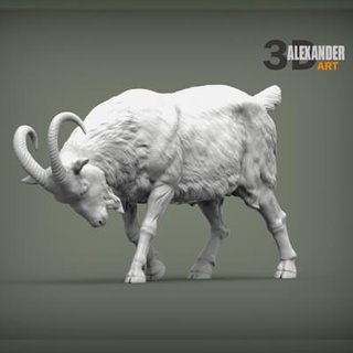 goat attacks 3d print model alexander3dart 3d print model - Mito3D