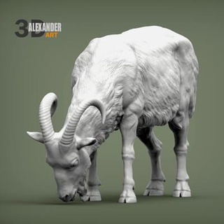 goat eats 3d print model alexander3dart  3d print model - Mito3D