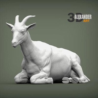 goat lies 3d print model alexander3dart 3d print model - Mito3D