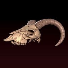 goat skull - print ready 3d model alexkovalev 3d print model - Mito3D