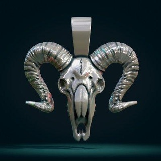 goat skull skazok 3d print model - Mito3D
