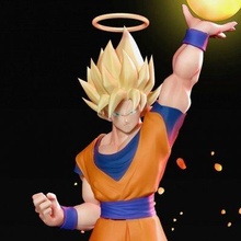 Goku Super Saiyajin drucken bereit 3d Modell geboren nguyen 3d print model - Mito3D