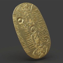 ouro moeda koban impressão pronto 3d modelo Paburoviii 3d print model - Mito3D
