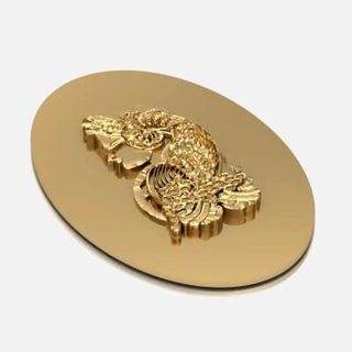 golden onsa block - 3d print model jewelry 3d print model - Mito3D