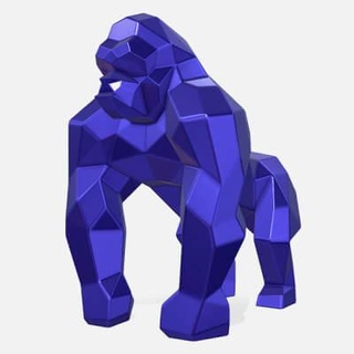 gorilla figure - 3d print model lowpoly print  3d print model - Mito3D
