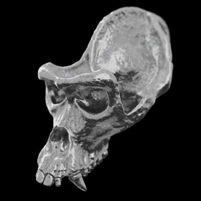 gorilla skull pendant print ready 3d model 3D print model - Mito3D