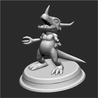 greymon prêts à l'impression 3d de modèle 3D print model - Mito3D