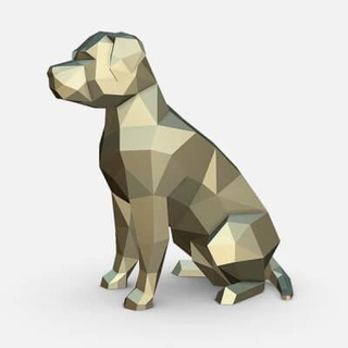 guatémaltèque chien 3d impression modèle lowpoly 3d print model - Mito3D