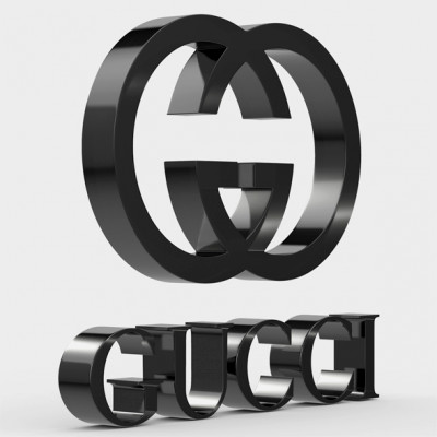 gucci logo 3d Stampa modello logoman 3D print model - Mito3D