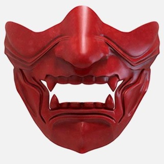 Hälfte Gesicht Samurai mempo Maske 3d drucken Modell arnelment 3d print model - Mito3D