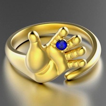 hand shaped ring 0031 v1 - print ready 3d model 3djewelrysquad 3d print model - Mito3D