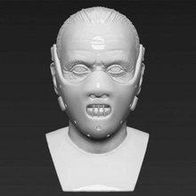 hannibal lecter bust print ready 3d model here played anthony hopkins silence lambs printing current size 5 cm height but you free scale it zip file contains obj stl created zbrush 3d print model - Mito3D