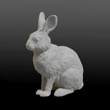 hare figurine - print ready 3d model natalia leonova 3d print model - Mito3D