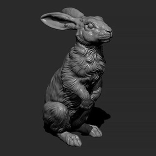 hare sitting guninnik81 3d print model - Mito3D