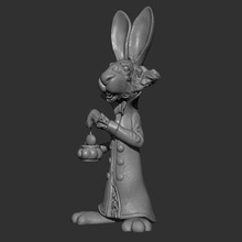 hare statuette print ready 3d model designed coloring 3d print model - Mito3D