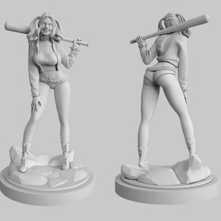Harley Quinn 3d impressão modelo 3dmodeldesigner 3d print model - Mito3D