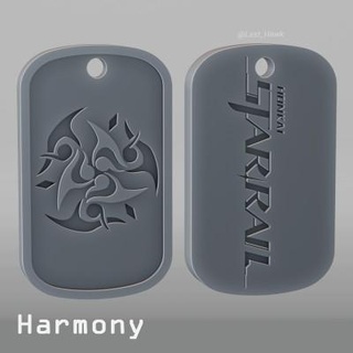 armonía placa identidad honkai estrella 3d impresión modelo halcón 3d print model - Mito3D