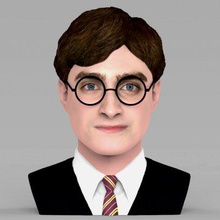 harry potter bust full color print ready 3d model here printing current size 25 cm height zip file contains obj wrl texture png created zbrush mudbox photoshop 3d print model - Mito3D